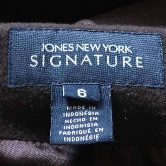 Jones New York Wool Coat / Jacket w Fur Collar - Picture 8 of 9